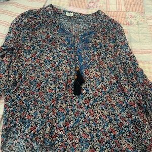 Boho Floral Print Women's Top